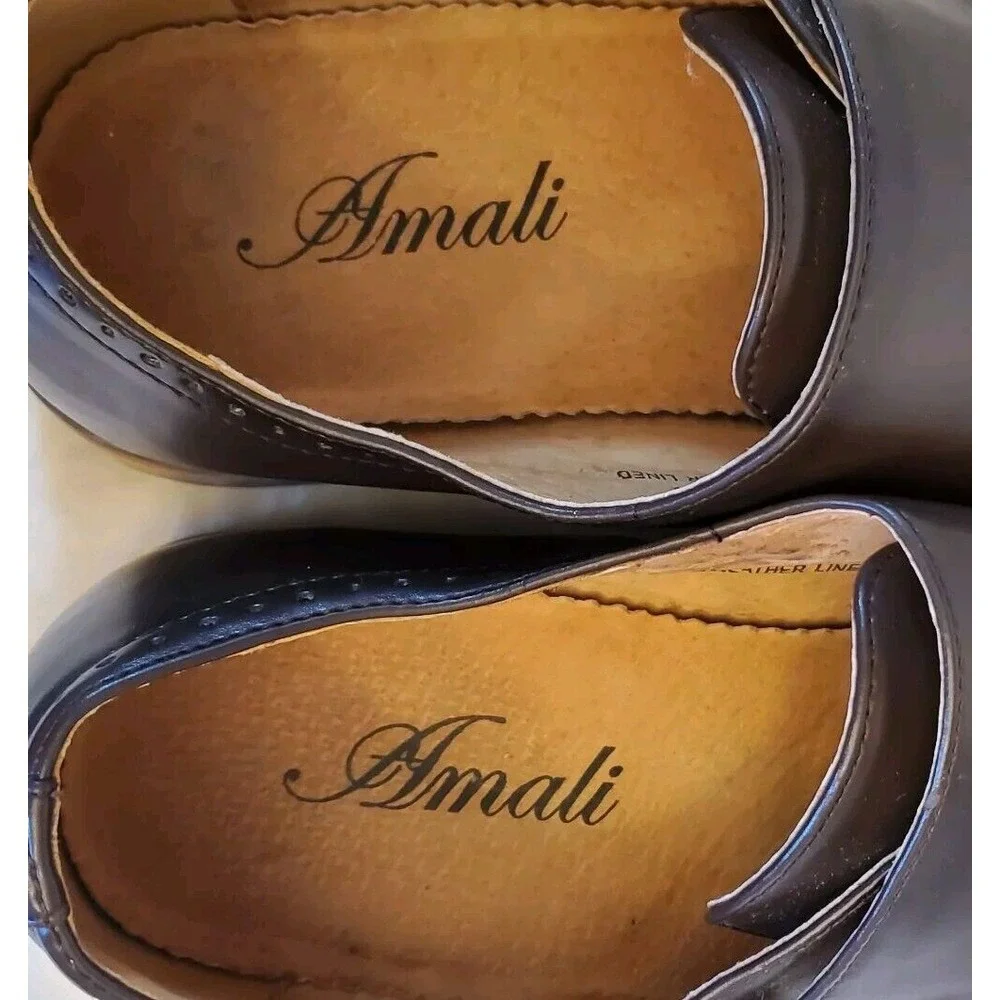 Amali Men's Maroon Leather Baker Double Monk Straps Fashion Shoes Size 10‎
